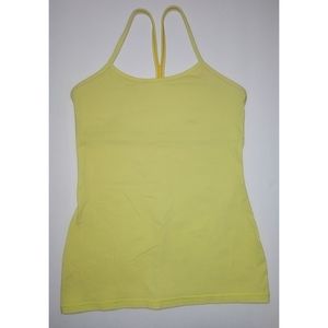 Lululemon Yellow Power Y Workout Tank Top
